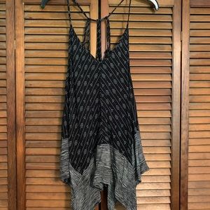 Flowy asymmetrical halter top